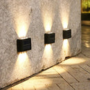 Axyaa Solar LED Wall Light: Outdoor Sensor Lamp for Garden, Waterproof Streetlight