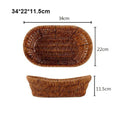 Axyaa Handwoven Bread Storage Basket with Double Handle: 5 Styles for Fruit Tray & Sundries Organizer