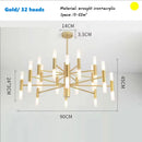 Axyaa Luxury Multi-Head Ceiling Chandelier LED Lighting Fixtures