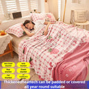 Axyaa Cartoon Strawberry Fleece Blanket: Soft Warm Winter Bed Sofa Nap Plush Shawl Blanket