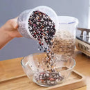 Axyaa Large Capacity Sealed Storage Box Set - Transparent Kitchen Organizer Jars