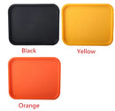Axya ABS Plastic Tray in Brown/Red/Green/Yellow, Ideal for Serving Food, Fruits, and Snacks