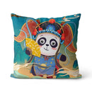 Axyaa Panda Print Cushion Cover - Super Soft Chinese Style Pillowcase - Home Decor Pillow