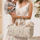 Axyaa Floral Print Diaper Organizer Bag with Handle - Large Capacity, Folding, Travel-friendly