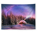 Axyaa Snowy Forest Tapestry Tree Wall Hanging for Home Decor