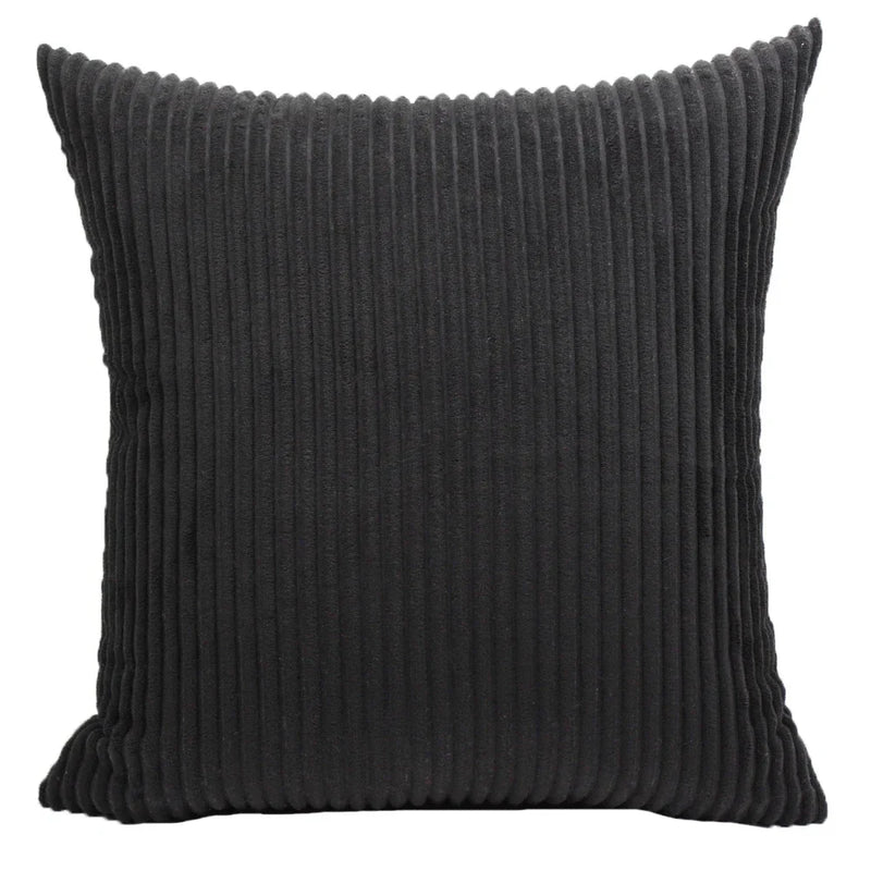 Axyaa Soft Corduroy Cushion Cover Striped Throw Pillow Case for Home Decor