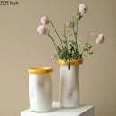 Axyaa Glass Vase Hydroponics Plant Pots Room Floral Vases Aesthetic Decor