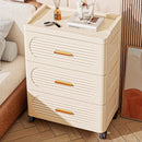 Axyaa 15.75 Inch Multi-tier Rolling Storage Cabinet for Snacks, Clothes, Books
