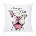 Axyaa Painted Dog Decorative Soft Sofa Bed Pillow Cover in Cartoon Puppy Design