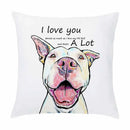 Axyaa Painted Dog Decorative Soft Sofa Bed Pillow Cover in Cartoon Puppy Design