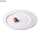 Axya Meteor Shower Ceramic Flat Plate Steak Sushi Dish Molecular Cuisine Specialty