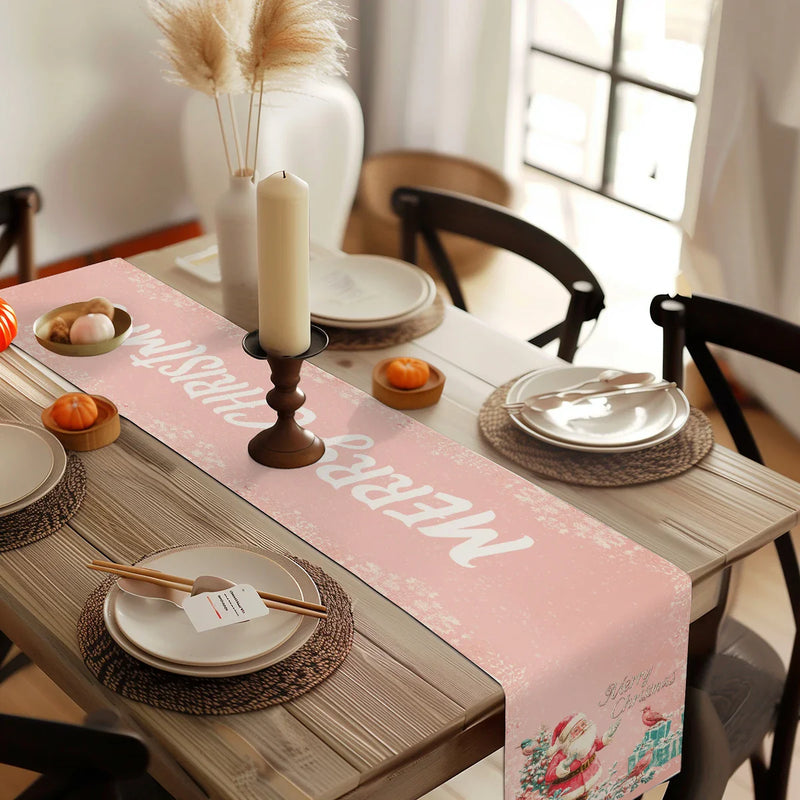 Axyaa Christmas Berry Table Runner for Kitchen Holiday Party Decoration