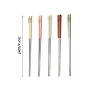 Axyaa Portable Stainless Steel Non Slip Chopsticks Set