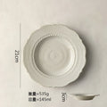 Axyaa Handmade Ceramic Dining Plate Set Japan Style Restaurant Tableware