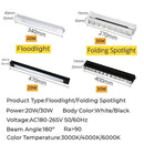Axyaa LED Track Lamps: Modern 20/30W Ceiling Floodlight for Home and Store Lighting