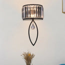 Axyaa Gold Black Crystal LED Wall Lamp for Chic Interiors