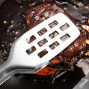 Axyaa Stainless Steel BBQ Tongs No-slip Grill Clips Steak Clamps Kitchen Accessories