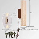 Axyaa Nordic LED Wall Lamp Wood Yellow Travertine Rotatable Light