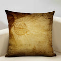 Nautical Compass Cushion Cover for Home, Office, Cafe & Car Decor - Axyaa Brand