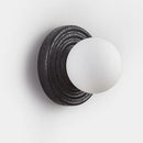 Axyaa Black Travertine LED Wall Light - Modern Nordic Bedside Lamp