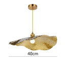 Axyaa Zen Lotus Leaf Chandelier & Tea Table Set - LED Light for Dining & Bar