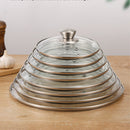 Axyaa Tempered Glass Pot Lid with Stainless Steel Rim - Shatter-Proof Round Chef Cover