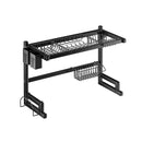 Stainless Steel Kitchen Sink Rack by Axyaa: Multi-Functional Countertop Organizer for Dishware