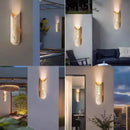 Axyaa Travertine LED Wall Lamps Yellow Cave Stone Lights for Indoor Bedroom & Living Room