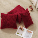Axyaa Snowflake Tree Pillowcase in Plush Red/Pink/White - 30x50/45x45/50x50cm