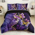 Axyaa Butterfly Flower Print Bedding Set - Soft Duvet Cover for Bedroom