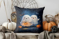 Cute Ghost Floral Halloween Pillow Cover for Sofa Bedroom Car by Axyaa