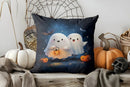 Cute Ghost Floral Halloween Pillow Cover for Sofa Bedroom Car by Axyaa