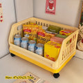 Axyaa Desk Color Storage Basket Organizer with Wheels