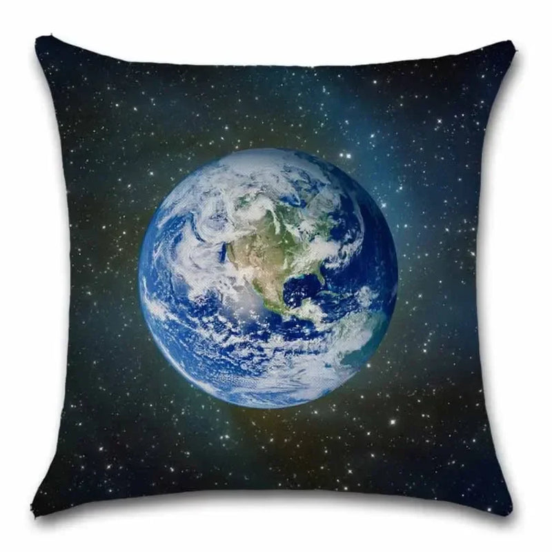 Axyaa Solar System Planets Linen Cushion Cover 45x45cm Bedroom Living Room Sofa Decor