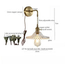Axyaa Brass Glass Sconce Lamp for Nordic Minimalism LED Wall Lights