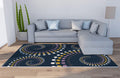Axyaa Geometric Plaid Striped Print Carpet for Home Living Room and Bedroom Decor