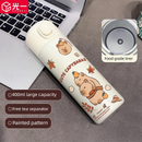 Axyaa Cute Stainless Steel Thermal Water Bottle with Filter, 400ml Thermos Cup