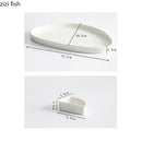Axyaa Solid Color Ceramic Dinner Plate Set for Restaurant and Home Tableware