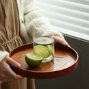 Axyaa Wooden Tea Tray: Home Brewing, Water Cup, Fruit, Kitchen Storage Tray
