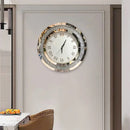 Axya Glass Wall Clock: Elegant Decorative Electronic Clock for Modern Living Room