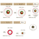 Axyaa 12/30 Pc Christmas Dinnerware Set: Christmas Tree Ceramic Plate, Dinner/Dessert/Soup/Bowl/Mug