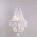 Axyaa Round Wooden Beads Chandelier Hanging Lamp for Home and Commercial Spaces