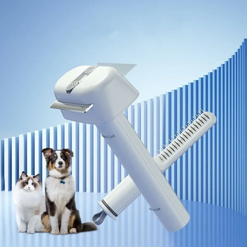 Axyaa 3-IN-1 Pet Grooming Comb for Cats & Dogs - Removes Undercoat & Shedding