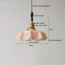 Axyaa Yellow Glass LED Pendant Lights for Indoor Lighting, Nordic Hanging Lamp