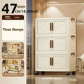 Axyaa Foldable Clear Door Storage Box - Spacious, Durable, Easy Assembly - Ideal for Organization