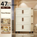 Axyaa Foldable Clear Door Storage Box - Spacious, Durable, Easy Assembly - Ideal for Organization