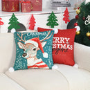 Axyaa Nordic Red Velvet Christmas Pillowcase 45x45 - Letter Printed Sofa Cushion Cover