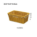 Axyaa Rattan Wicker Serving Baskets - 10 Styles, Multicolor Handwoven Restaurant Display