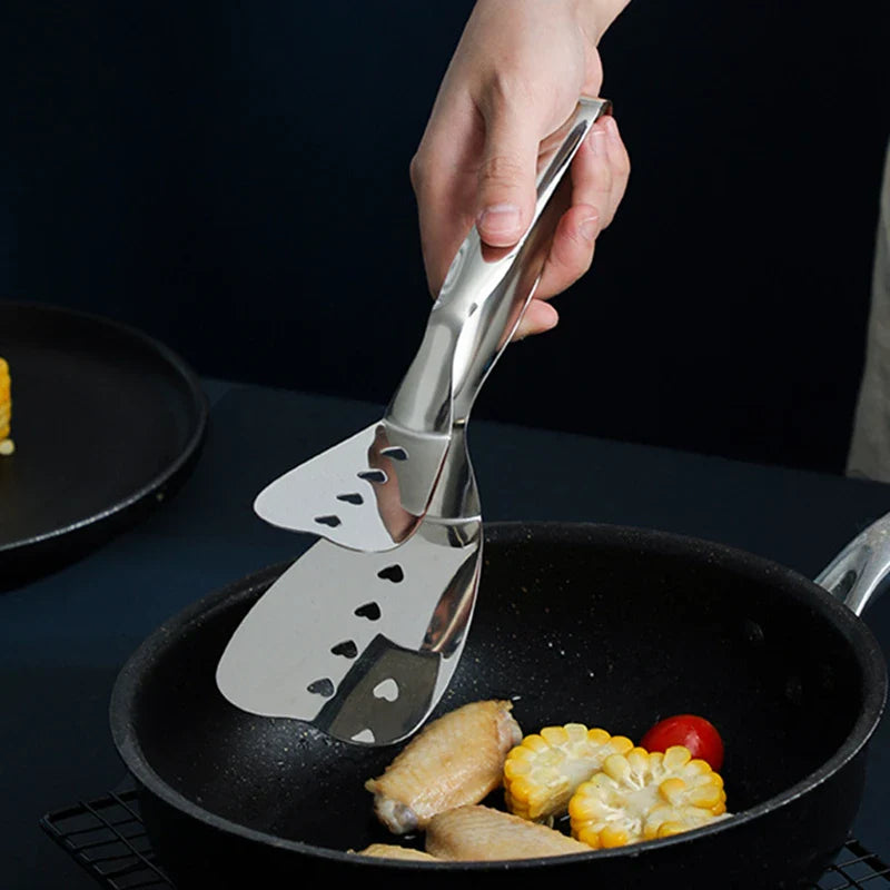 Axyaa Stainless Steel Food Tongs BBQ Tools Kitchen Accessories