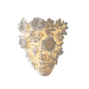 Axyaa White Resin Flower Wall Lamp - Retro Design for Living Room and Bedside